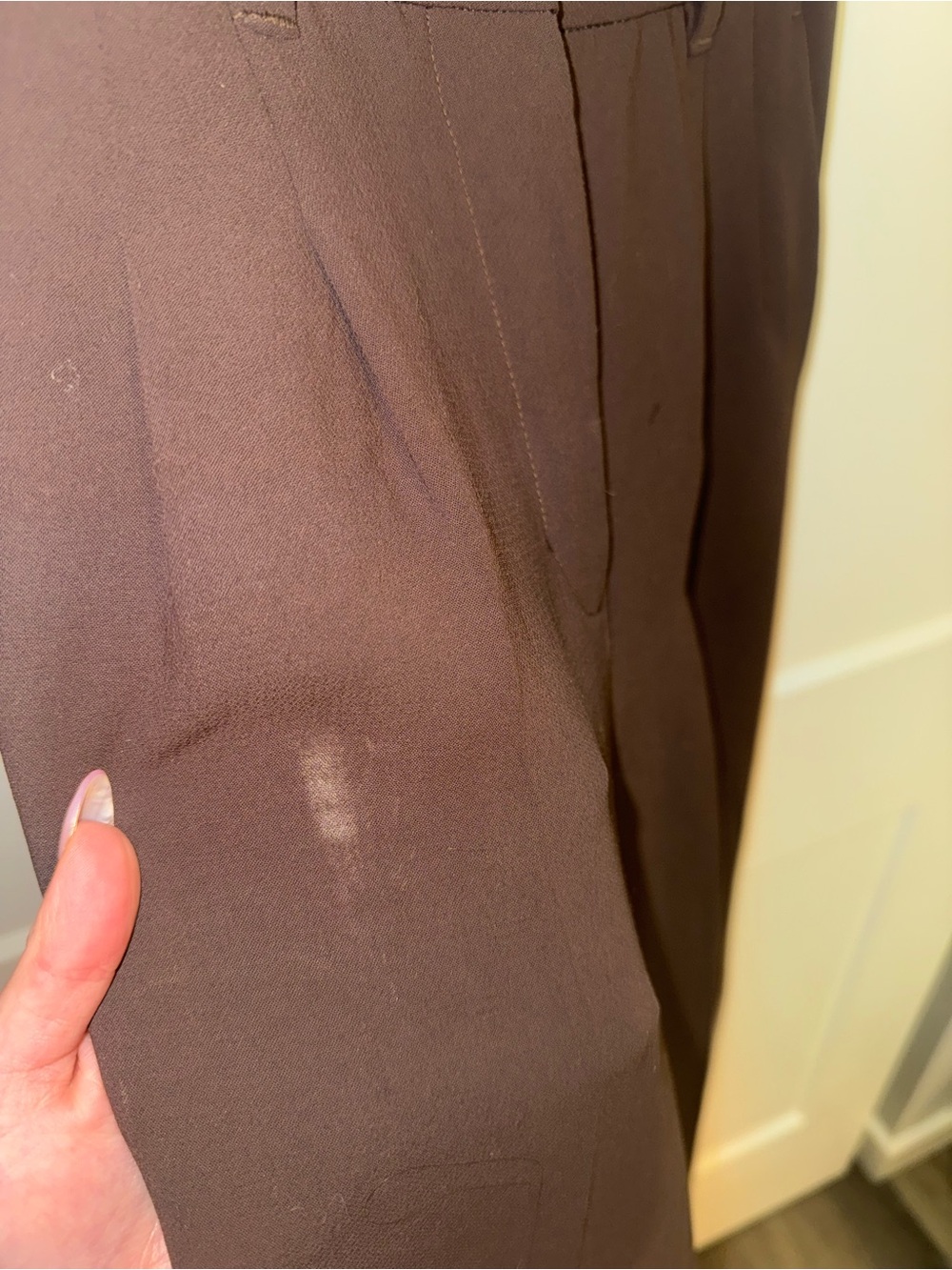 Aritzia Hi Rise Effortless Pants, rich mocha brown - Picture 13 of 16